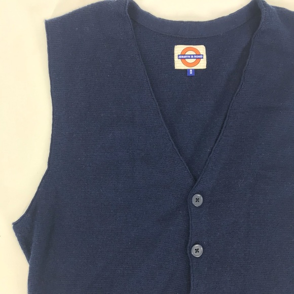 Jermyn & Bond merino wool blend vest men's size medium - Picture 9 of 11